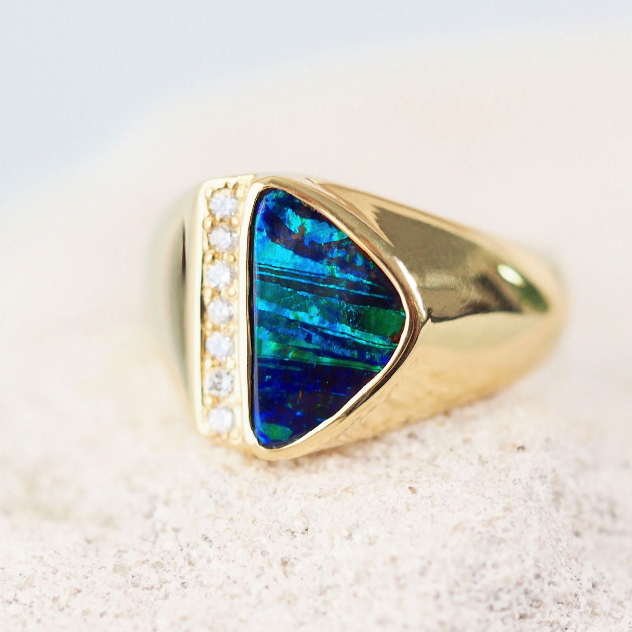 'Dylan Boulder Opal Ring 14ct Gold