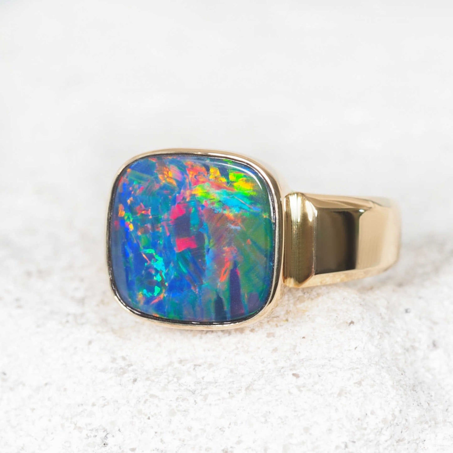 'Jordan' Doublet Opal Ring 14ct Gold