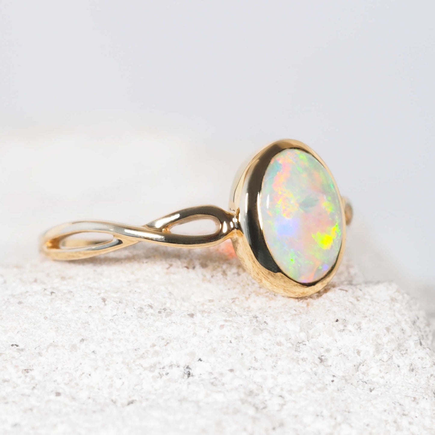 'Ailsa' Crystal Opal Ring 14ct Gold