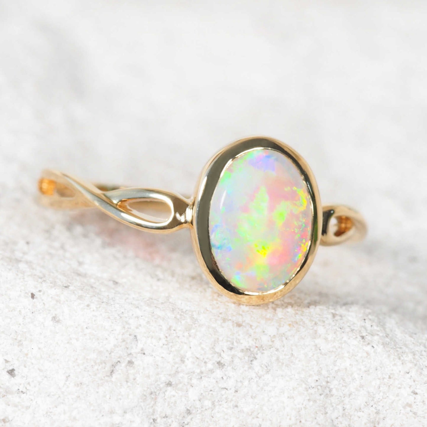 'Ailsa' Crystal Opal Ring 14ct Gold