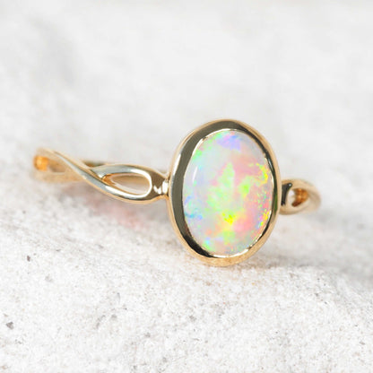 'Ailsa' Crystal Opal Ring 14ct Gold