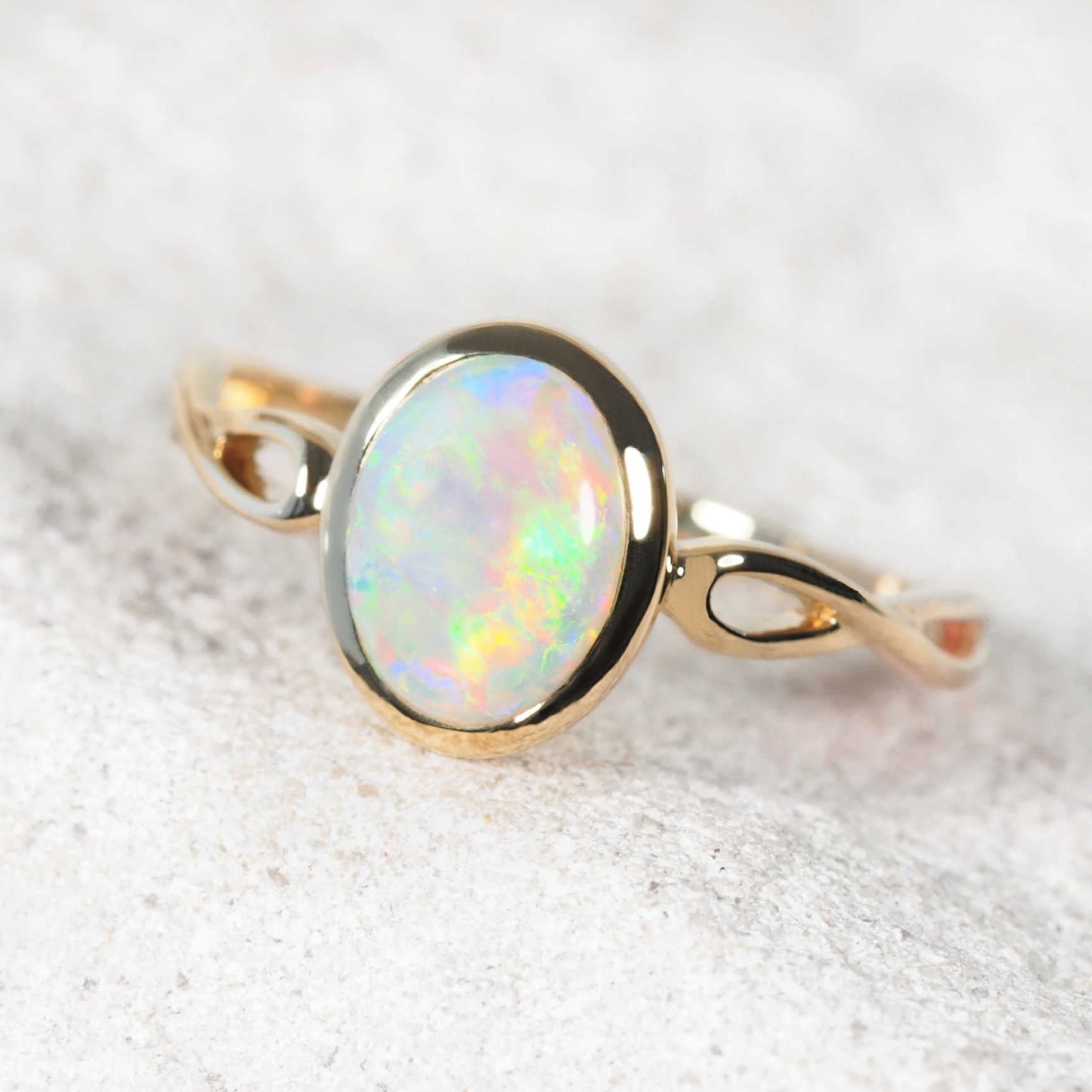 'Ailsa' Crystal Opal Ring 14ct Gold