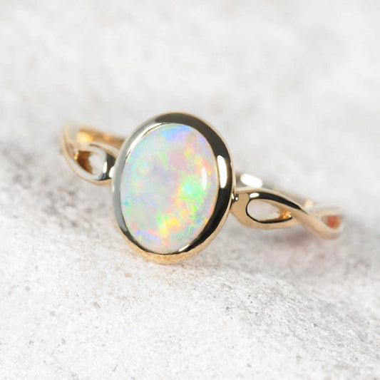 'Ailsa' Crystal Opal Ring 14ct Gold