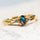 'Alana' Triplet Opal Ring Gold Plated Silver