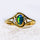 'Alenka Blue' Triplet Opal Ring Gold Plated Silver
