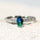 'Amira Blue' Triplet Opal Ring Silver