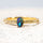 'Amira Blue' Triplet Opal Ring Gold Plated Silver