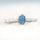 'Amira' Triplet Opal Ring Silver