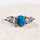 'Amore Blue' Triplet Opal Ring Silver