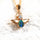 'Angel Blue' Triplet Opal Pendant Gold Plated Silver