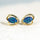 'Anita Blue' Triplet Opal Earrings Gold Plated Silver