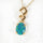 'Aria Blue' Triplet Opal Pendant Gold Plated Silver