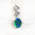 'Aria Blue' Triplet Opal Pendant Silver