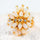 'Aster' Crystal Opal Ring Gold Plated Silver