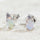 'Audrey' Silver White Opal Earrings