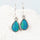 'Avah Blue Grande' Triplet Opal Earrings Silver