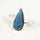 'Avalyn' Black Opal Ring 14ct White Gold
