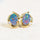 'Bianca' Gold Plated Silver Triplet Opal Earrings