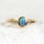 'Blaire' Semi-Black Opal Ring 14ct Gold