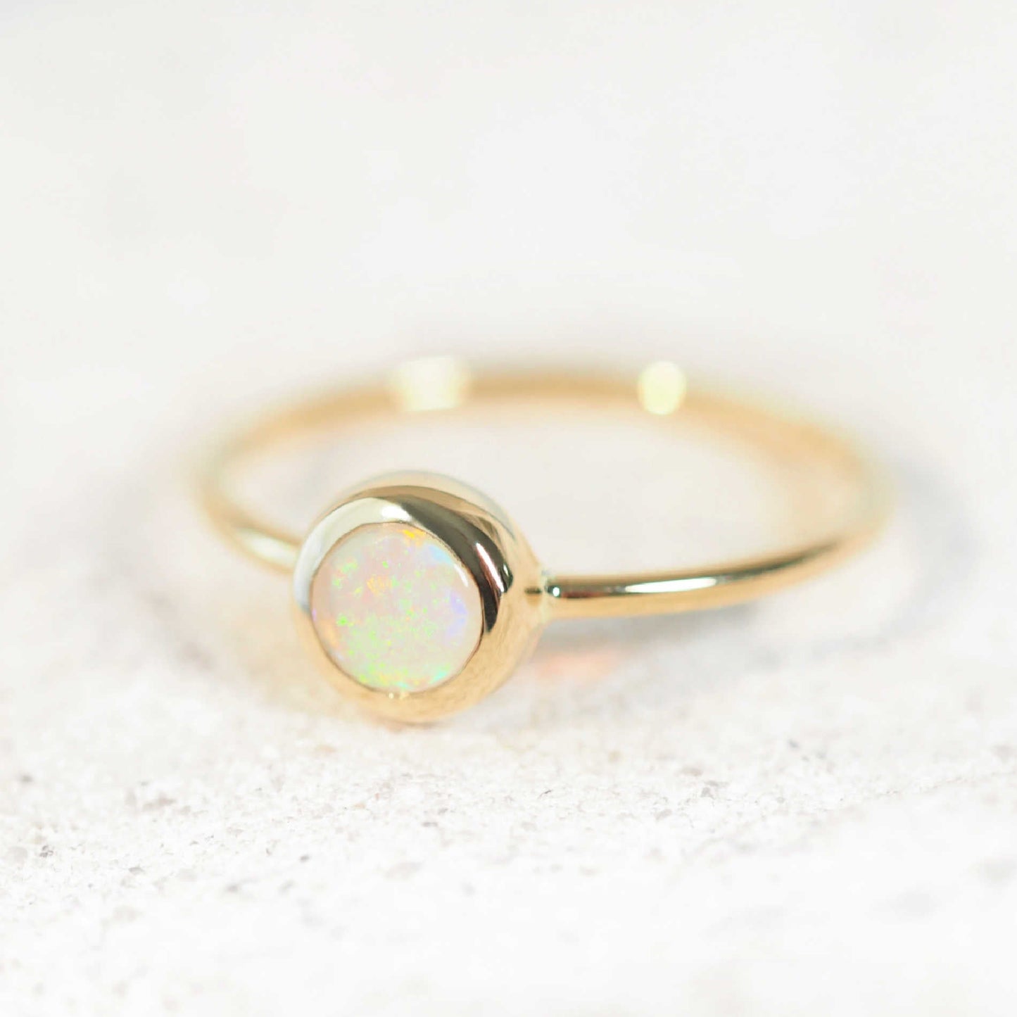 'Carolina' Crystal Opal Ring 14ct Gold
