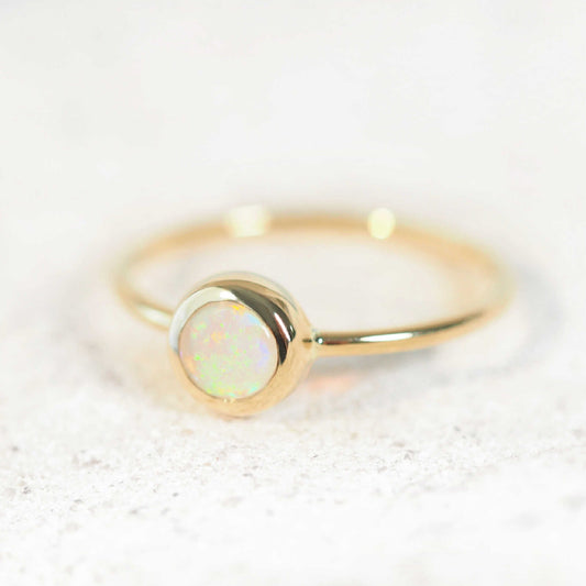 'Carolina' Crystal Opal Ring 14ct Gold