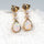 'Catriona’ Crystal Opal Earrings 18ct Gold