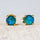 'Celia Blue' Triplet Opal Earrings Gold Plated Silver