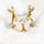 'Celine' White Opal Earrings Gold Plated Silver