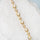 'Classic Link' White Opal Bracelet Gold Plated Silver