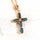 'Cross' Triplet Opal Pendant Gold Plated Silver