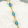 'Daisy Chain Blue Trio' Triplet Opal Bracelet Gold Plated Silver