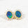'Duchess Blue' Triplet Opal Earrings Gold Plated Silver