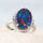 'Duchess' Triplet Opal Ring Silver