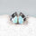 'Elena' Crystal Opal Earrings 14ct White Gold