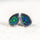 'Ella Blue' Triplet Opal Earrings Silver