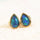 'Ella Blue' Gold Plated Silver Triplet Opal Earrings
