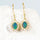 'Empress Drop' Triplet Opal Earrings Gold Plated Silver