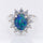 'Empress Blue' Triplet Opal Ring Silver