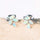 'Evelyn' Crystal Opal Earrings 14ct White Gold