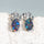'Fleur De Lis' Triplet Opal Earrings Silver