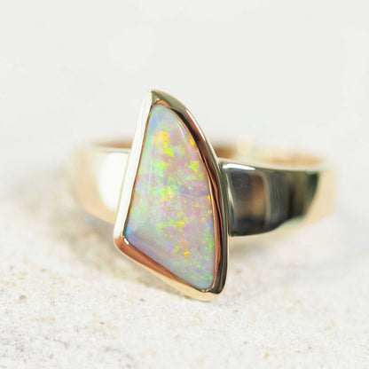 'Fynn' Dark Crystal Opal Ring 14ct Gold