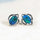 'Genie Blue' Triplet Opal Earrings Silver