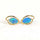 'Gianna' Triplet Opal Earrings Gold Plated Silver