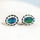 'Harley Blue' Triplet Opal Earrings Silver