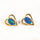 'Heart Blue' Triplet Opal Earrings Gold Plated Silver