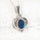 'Heart Blue' Triplet Opal Pendant Silver