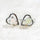 'Heart' Crystal Opal Earrings Silver