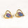 'Heart' Triplet Opal Earrings Gold Plated Silver