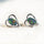 'Heart' Triplet Opal Earrings Silver