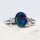 'Helene' Triplet Opal Ring Silver